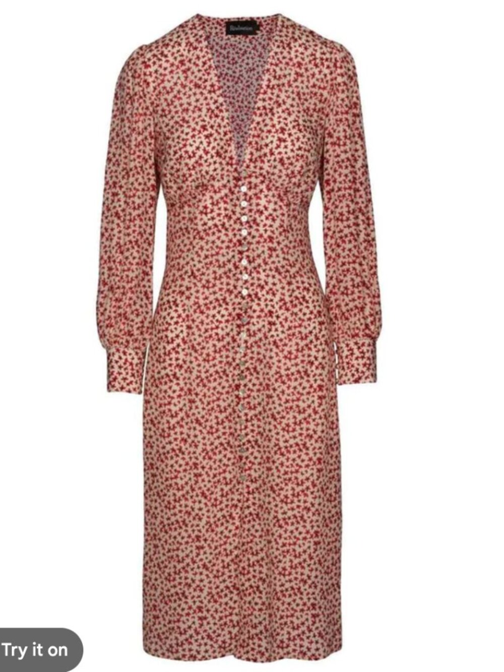 Realisation Par 100% silk Vivienne dress in Nudite